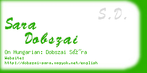 sara dobszai business card